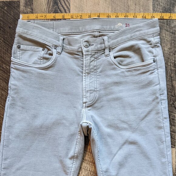 Faherty Stretch Terry 5-Pocket Pants Faded Olive - Picture 6 of 6